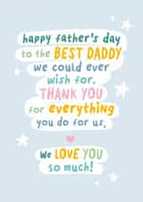 Classic Father's Day Card - Best Daddy - We Love You created by Macie Dot Doodles