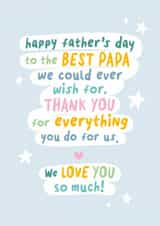 Heartfelt Father's Day Card - Best Papa - We Love You created by Macie Dot Doodles