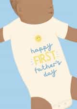 Cute father's Day Card - Baby - 1st created by Sian Moore Illustration