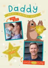Personalised Father's Day Photo Card created by Jess Moorhouse - Cute Father's Day Card - Bears - From Your Little Boy