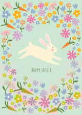Cute Easter Card - Leaping Bunny created by Valeria Frustaci