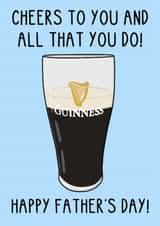 Classic Father's Day Card - Guinness - Cheers to You created by OhJaye