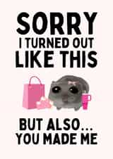 Funny Father's Day Card - Sad Hamster Meme - I Turned Out Like This created by Sundiva Designs