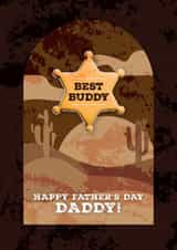 Yellowstone inspired Father's Day Card for 'Daddy'. Cowboy wild west feel. created by HAPPY
