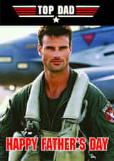 Funny Father's Day Card - Top Gun - Top Dad created by CARD MASTER LDN