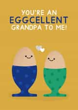 Cute Father's Day Card - Eggcellent Grandpa created by Jeff and the Squirrel