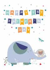Classic First Father's Day - Cute Elephants created by SABIVO Design by Sabina