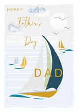 Classic Father's Day Card - Nautical Sunset - Boats created by SABIVO Design by Sabina