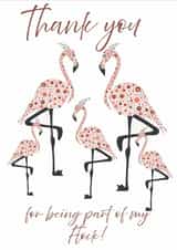 Thank you for being part of my flock - Flamingo Thank you card created by Ashley Roberts