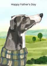 Cute Father's Day Card - Whippet created by Dotts Yard