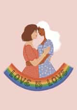 Cute Love And Friendship Card –Gay Pride- Love is Love – Rainbow Pride created by ByMonachello