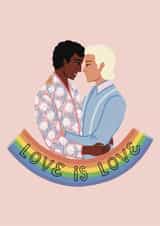 Cute Love And Friendship Card – Love is Love – Gay Pride created by ByMonachello