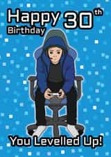 Fun Birthday Card - 30th - Levelled Up - Gamer created by @Cupsie's Creations