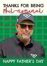Golf Father's Day Card - Phil Mickelson - Pun created by AbiGoLucky