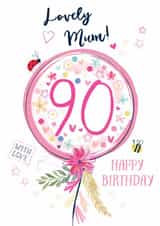 Pretty 90th balloon card for Mum - Classic created by Katie Phythian Design