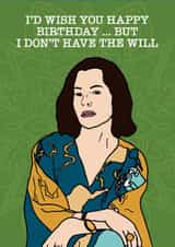 Funny White Lotus Victoria Ratliff Parker Posey Birthday Card created by Josh Hayes
