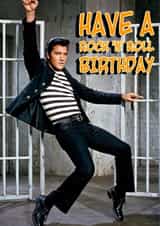 Funny Birthday Card - Elvis Presley - Jailhouse Rock created by Shower Thoughts