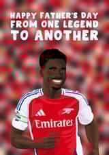 Arsenal Father's Day Card - Bukayo Saka - Football created by Pink Peach Cards