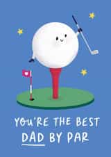 Cute Father's Day/Birthday Card - Best By Par - Golf created by Painted Parasol Studio