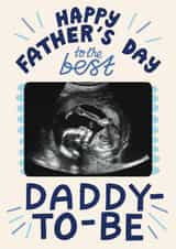 Personalised Father's Day Photo Card created by Christine Cuddihy Illustration - Classic Father's Day Card - Daddy To Be