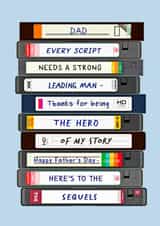 Classic Father's Day Card - Retro Video Tapes created by Of Life & Lemons Ltd.