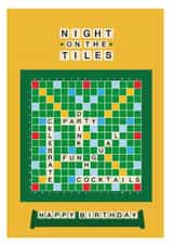 Scrabble inspired birthday card created by two two one design