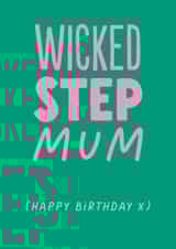 Funny Birthday Card - Wicked Step Mum created by The Buddy Fernandez Card Co.