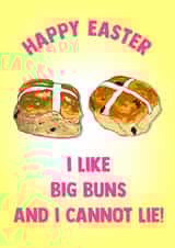Funny Easter Card - Hot Cross Buns created by Poppy & Mabel 