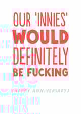 Funny Anniversary Card - Severance - Innies created by The Buddy Fernandez Card Co.