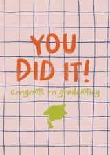 Modern Graduation Card - Congrats On Graduating - You Did It! created by Sweetlove Press
