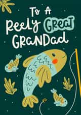 Cute Father's Day Card - Reely Great Grandad - Fishing created by Abbie Imagine
