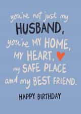 Heartfelt Birthday Card - For Husband- Not Just My Husband created by Sweetlove Press