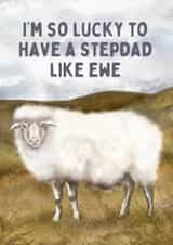 Funny Father's Day Card - For Step Dad - Ewe created by Hello Fridays Studio