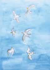 Seagulls in a storm! created by Claire Sells