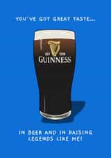 Funny Father's Day Card - Guinness - Great Taste created by Sundiva Designs