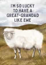 Funny Father's Day Card - Great Grandad - Sheep created by Hello Fridays Studio