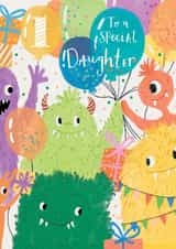Cute 1st Birthday Card - For Daughter - Monsters created by Louise Tiler