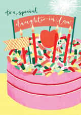 Classic Birthday Card - For Special Daughter-In-Law - Cake created by Louise Tiler