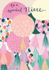 Classic Birthday Card - For Special Niece - Balloons created by Louise Tiler