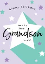 Classic Birthday Card - Best Grandson Ever created by Michelle Fiedler Design