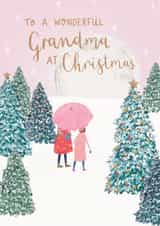 Classic Christmas Card - For Grandma - Snow Scene created by Louise Tiler