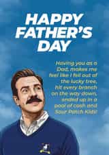Funny Fathers Day card - Ted Lasso - Lucky tree created by The Unironic Geek