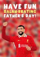 Football Father's Day Card - Mo Salah - Liverpool created by Pink Peach Cards