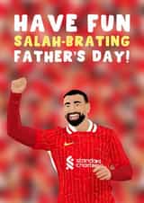 Football Father's Day Card - Mo Salah - Liverpool created by Pink Peach Cards