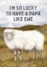Funny Father's Day Card - Papa Like Ewe created by Hello Fridays Studio