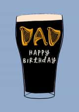 Classic Birthday Card - For Dad - Guinness created by patternmuse