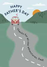 Classic Father's Day Card - Campervan - Thanks For The Adventures created by Wink Design - Michelle Roberts