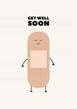 Cute Get Well Card - Get Well Soon - Plaster created by Pearl Ivy