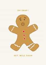 Cute Get Well Card - Gingerbread Man - Oh Snap! created by Pearl Ivy