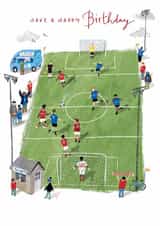 Classic Birthday Card - Football Pitch created by Ling Design